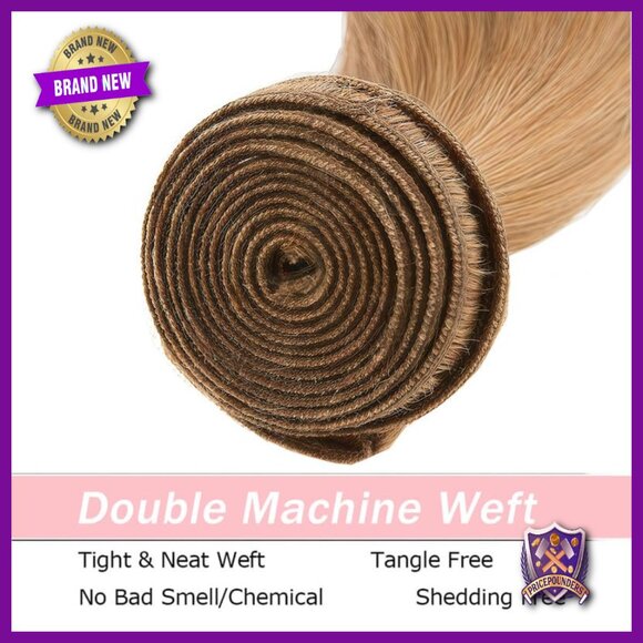 Brazilian Straight Human Hair Extensions 3 Bundles 100g Each 16-20 Inch main image 4